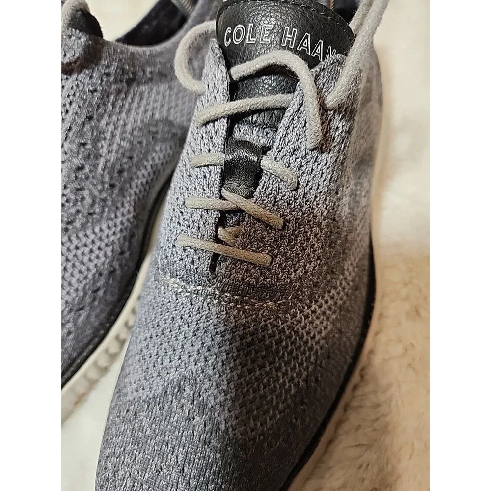 Cole Haan 2.ZEROGRAND Laser Wingtip Oxford Mens 7.5 Grey Stitchlite C27565‎